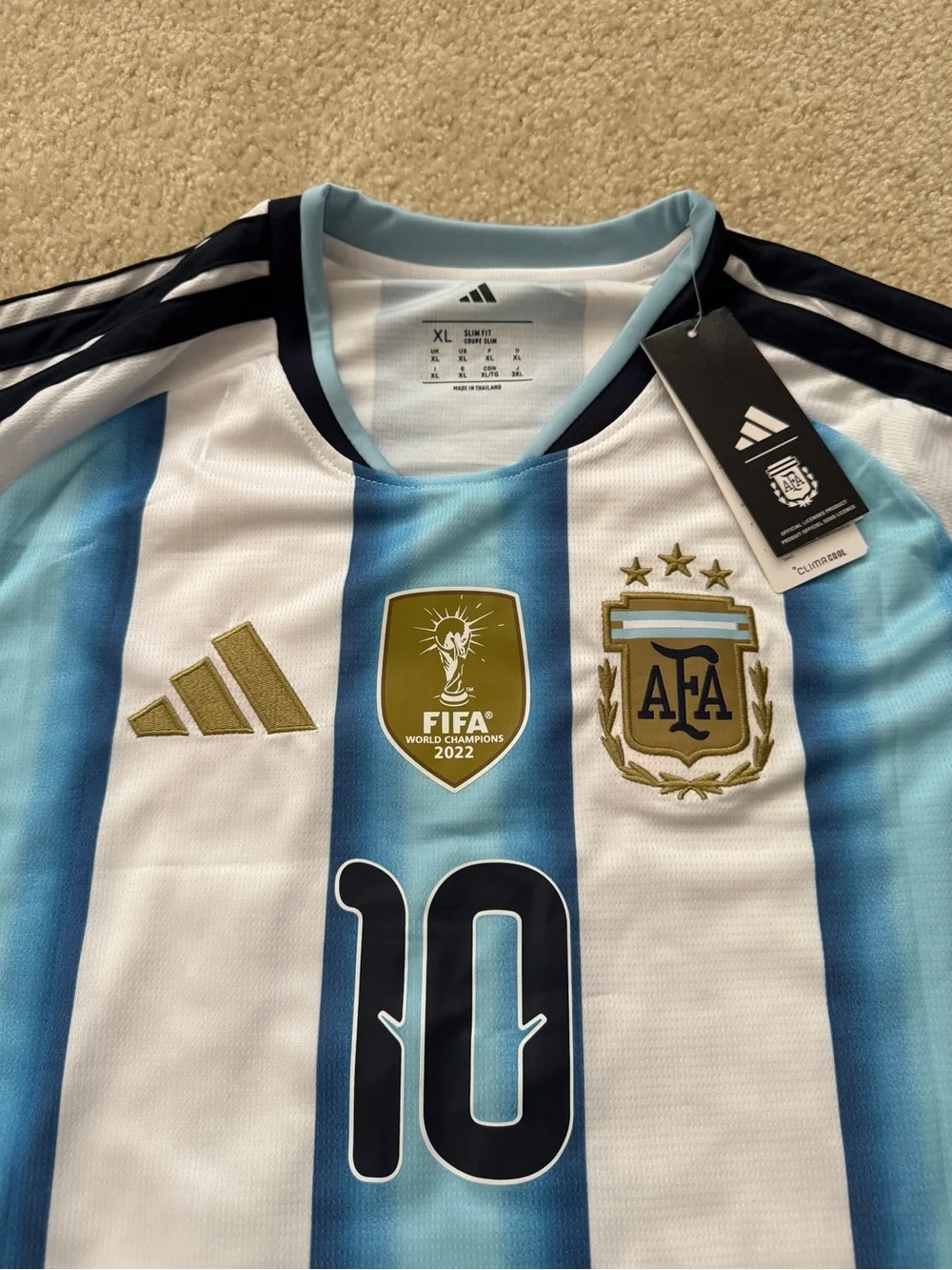Argentina Messi #10 Soccer Jersey - World Cup 2026 Jersey Size XL - New